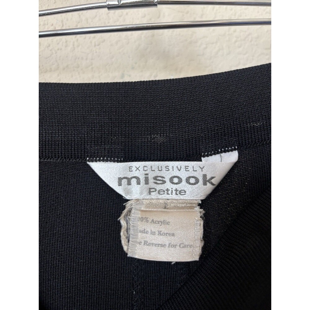 Exclusively Misook Petite Large Black Pull-On Dress Pants - Picture 4 of 4